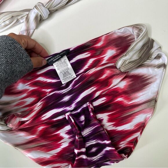 Carmen Marc Valvo Small Large Swim Set 2 Piece Swimwear Bandeau Bikini Bottoms - Picture 8 of 12